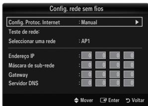 SAMSUNG LE40B651 - Config. rede sem fios-Manual - 2