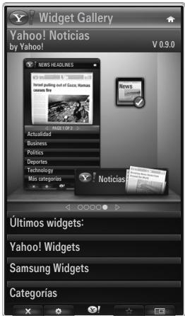 SAMSUNG LE40B651 - Uso de la galería de widgets de Yahoo!® - 1