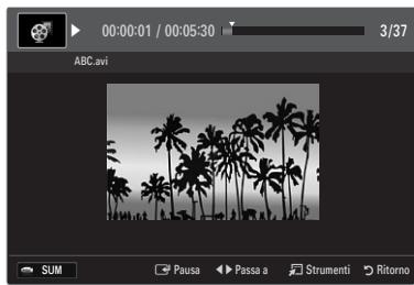 00:00:01 / 00:05:30 3/37 ABC.avi SUM Pausa Passa a Strumenti Ritorno