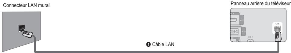 SAMSUNG LE40B651T3W - Connexion LAN pour un environnement IP statique - 1
