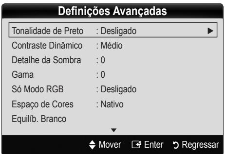 SAMSUNG LE40C550 - Definições Avançadas - 2