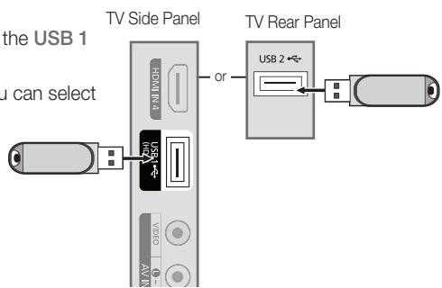 SAMSUNG LE40C550 - Connecting a USB Device - 1