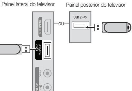 SAMSUNG LE40C550 - Ligação de um dispositivo USB - 1