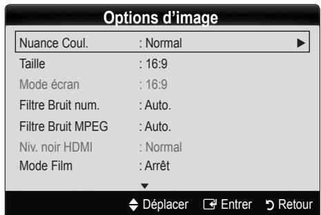 SAMSUNG LE40C550 - Options d'image - 2