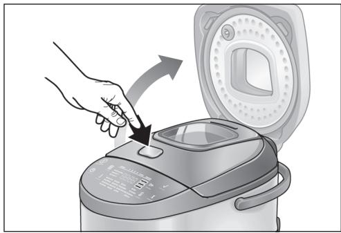 BOSCH INTELLIGENT AUTOCOOK MUC28B64FR - Deckel des Gerätes öffnen - 1