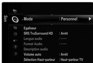 SAMSUNG LE46B650 - Mode Standard / Musique / Film / Voix claire / Personnel - 1
