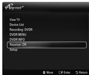 SAMSUNG LE46B750U1W - Listening through a Receiver (Home theatre) - 1