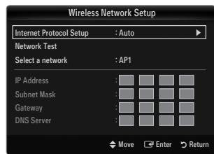 SAMSUNG LE46B750U1W - Wireless Network Setup-Auto - 1
