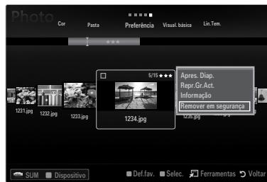 SAMSUNG LE46B750U1W - Remover um dispositivo de memória USB com segurarca - 1