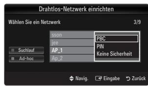 SAMSUNG LE46B750U1W - Verbinden mit WPS (Wi-Fi Protected Setup) - 5