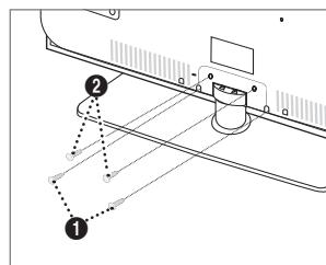 SAMSUNG LE46B750U1W - Installing the Stand - 2