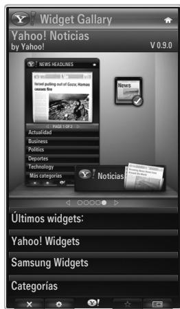 SAMSUNG LE46B750U1W - - Configuración Widget Gallery - 1