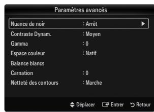 SAMSUNG LE46B750U1W - Paramètres avancés - 1