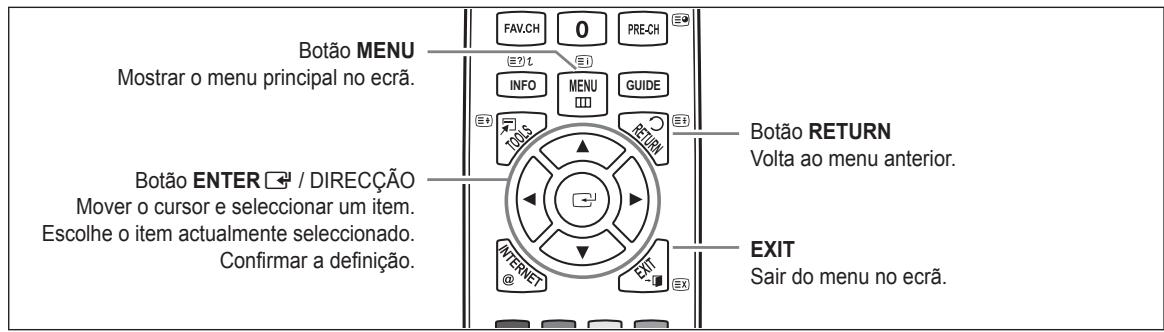 SAMSUNG LE46B750U1W - Aceder aos menus - 1