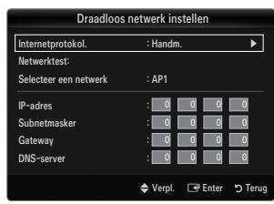 SAMSUNG LE46B750U1W - Draadloos network instellen - Handm. - 1
