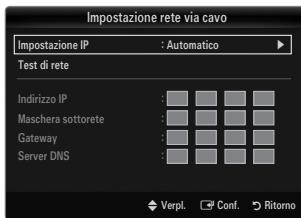 SAMSUNG LE46B750U1W - Impostazione rete via cavo - Automatico - 1
