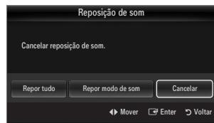 SAMSUNG LE46B750U1W - - Reposicao de som  Report todo / Repor modo de som / Cancelar - 1