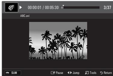 SAMSUNG LE46B750U1W - Playing a movie file - 1