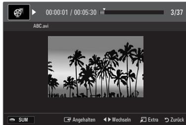 SAMSUNG LE46B750U1W - Wiedergeben einer Filmdatei - 1