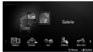SAMSUNG LE46B750U1W - Utilisation de la content library - 1