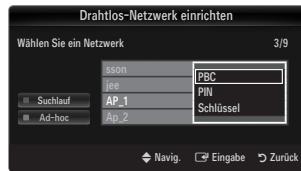 SAMSUNG LE46B750U1W - Verbinden mit WPS (Wi-Fi Protected Setup) - 1