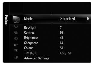 SAMSUNG LE46B750U1W - Mode - 1