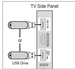 SAMSUNG LE46B750U1W - Connecting a USB Device - 1