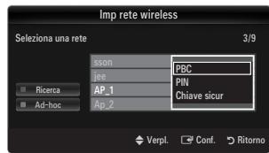 SAMSUNG LE46B750U1W - Collegamento mediante WPS (Wi-Fi Protected Setup) - 1