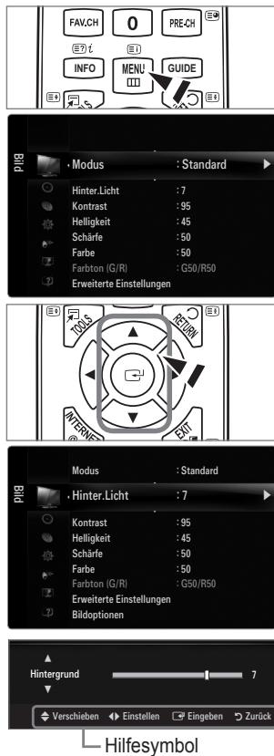 SAMSUNG LE46B750U1W - Bedienung des Bildschirmmenus (OSD) - 1