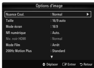 SAMSUNG LE46B750U1W - Nuance coul.  froide / normal / CHAUDE1 / CHAUDE2 / CHAUDE3 - 1