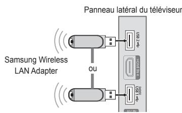 SAMSUNG LE46B750U1W - □ Connexion réseau - sans fil - 2