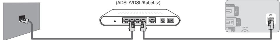 SAMSUNG LE46B750U1W - LAN-verbinding voor een DHCP-omgeving. - 1