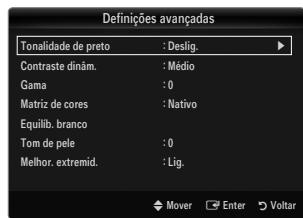 SAMSUNG LE46B750U1W - Definições avançadas - 1
