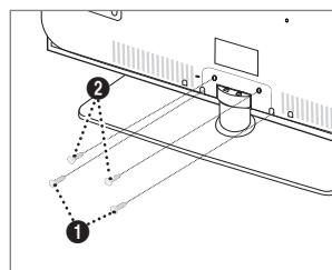 SAMSUNG LE46B750U1W - Installazione del piedistallo - 2