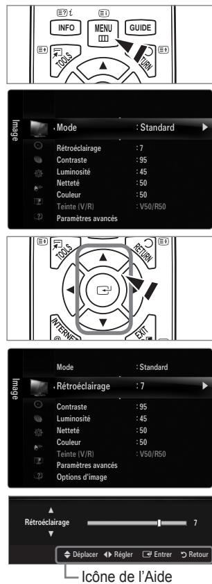 SAMSUNG LE46B750U1W - Manipulation de l'affichage à l'écran - 1