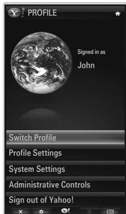 SAMSUNG LE46B750U1W - Using the Profile Widget - 1