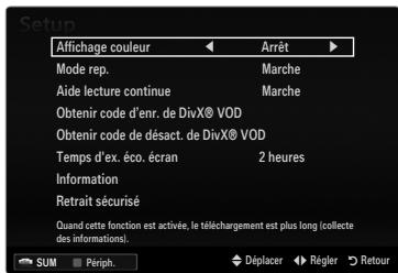 SAMSUNG LE46B750U1W - Aide lecture continue → marche / arrêt - 2
