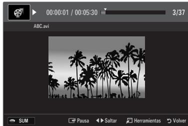 SAMSUNG LE46B750U1W - Reproduccion de un archivo depellicula - 1