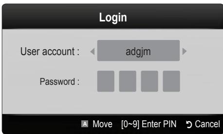 SAMSUNG LE46C650 - Connexion au compte - 1