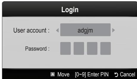 SAMSUNG LE46C650 - Anmeldung beim Konto - 1