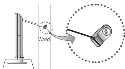SAMSUNG LE46C650 - So verhindern Sie, dass das Fernsehgerät umkipipt - 2