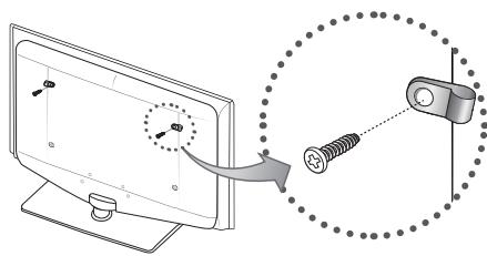 SAMSUNG LE46C650 - So verhindern Sie, dass das Fernsehgerät umkipipt - 1
