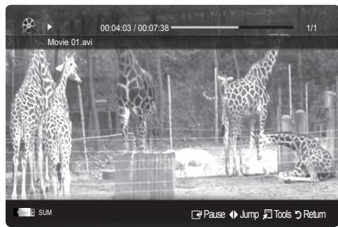 SAMSUNG LE46C650 - Playing a Video - 1