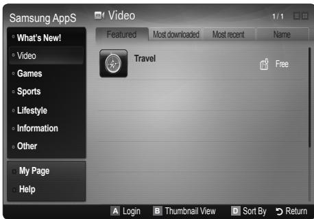 SAMSUNG LE46C650 - Samsung Apps - 1