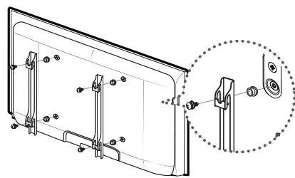 SAMSUNG LE46C650 - Voorbereiding voor installmentie van de muurbevestiging (46- tot 55-inch tv's) - 1