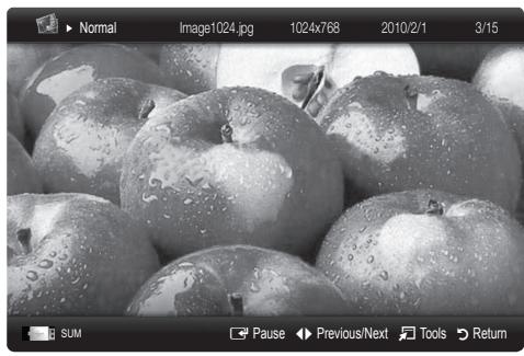 SAMSUNG LE46C650 - Viewing a Photo (or Slide Show) - 1