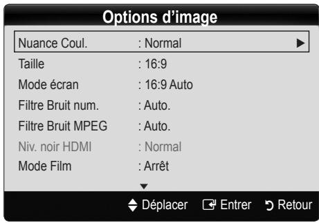SAMSUNG LE46C650 - Options d'image - 2