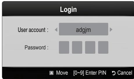 SAMSUNG LE46C650 - Aanmelden bij een account - 1