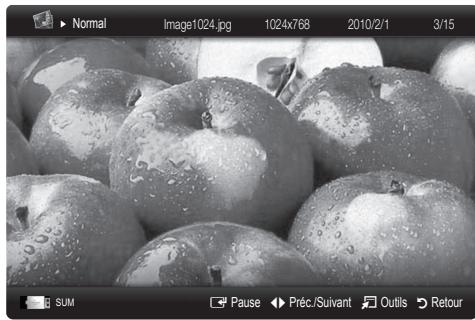 SAMSUNG LE46C650 - Visualisation d'une photo (ou d'un diaporama) - 1