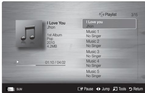 SAMSUNG LE46C650 - Playing a Music - 1